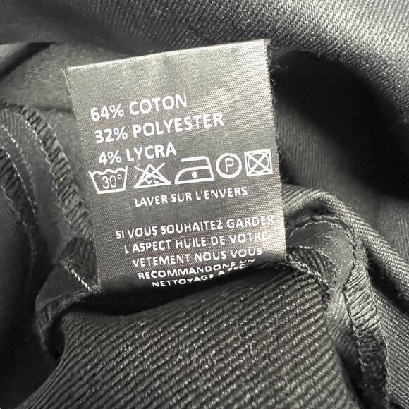 The‎ Kooples Pencil Skirt Solid Black Back Zip Mini Women's 40 Coated Fabric - Picture 8 of 12